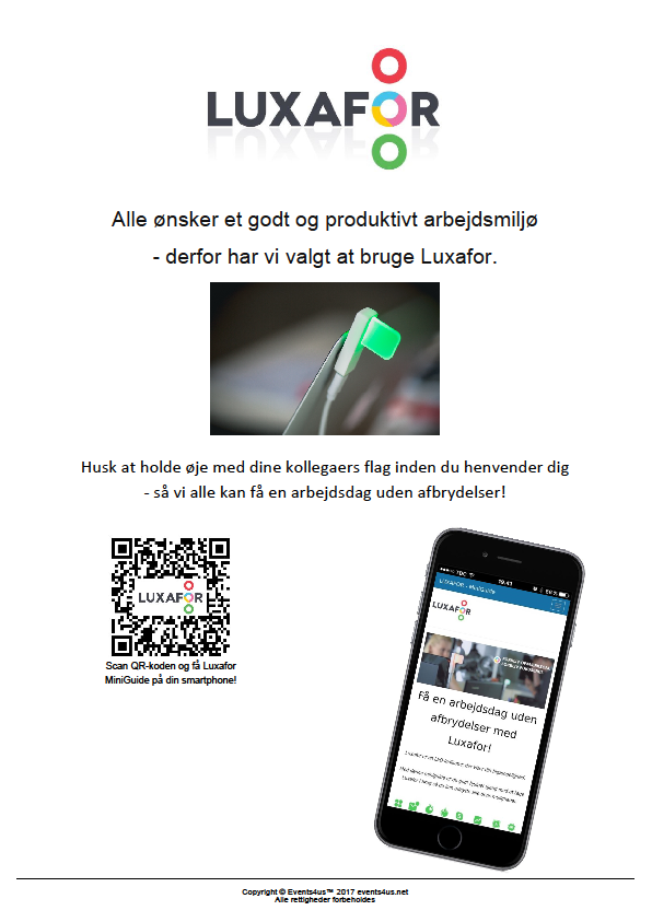 Alle ønsker et godt og produktivt arbejdsmiljø - derfor har vi valgt at bruge Luxafor busylight.