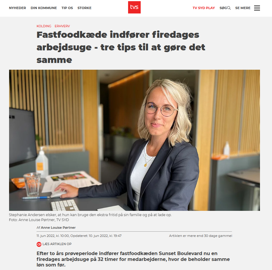 Fastfoodkæde indfører firedages arbejdsuge - tre tips til at gøre det samme